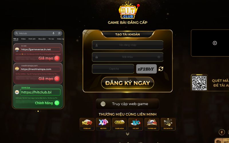Đăng ký HitClub trong 1 phút
