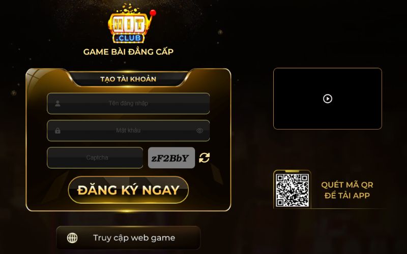 Giao diện cổng game HitClub